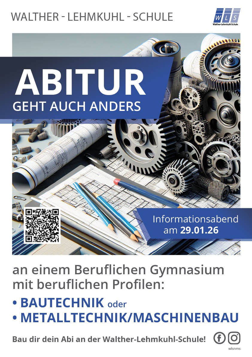 Blaugehaltenes Plakat mit Text zur Veranstaltung